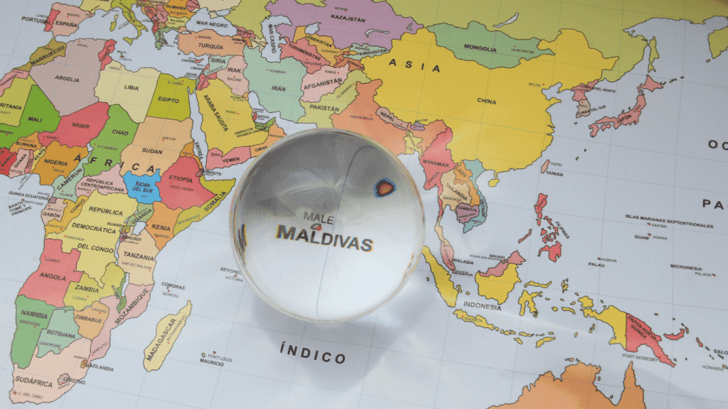 Maldivas en el mapa