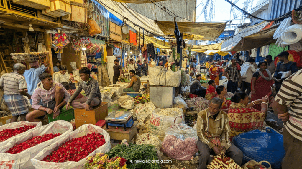 Flower market in Calcutta