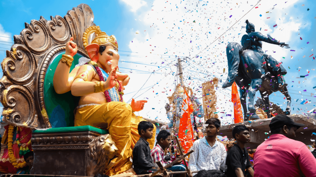Festival Ganesh Chaturthi en la calle